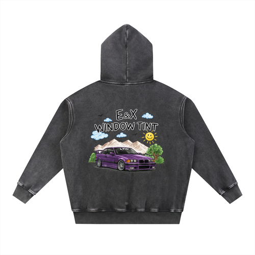 Snow Wash Fleece Oversize Hoodie